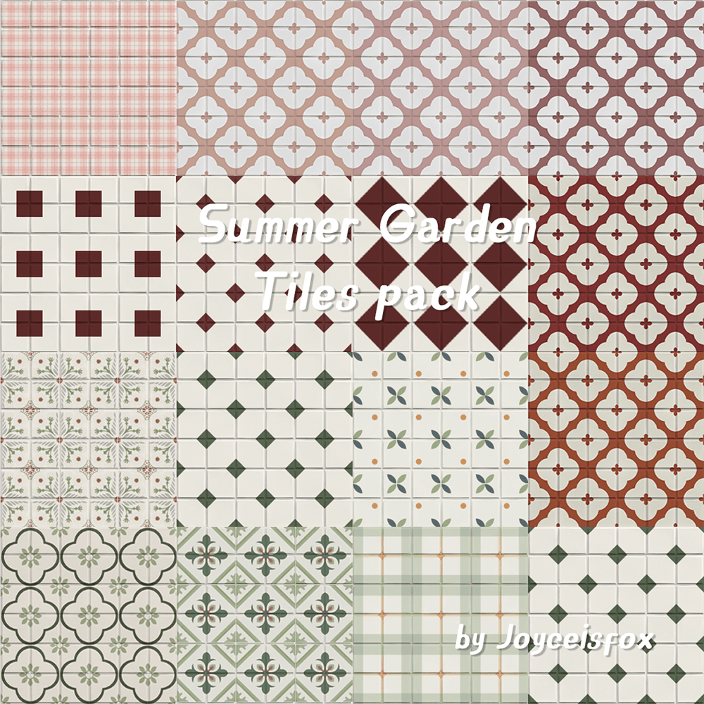 Галерея мода Сет плитки Summer Garden Tiles pack #2